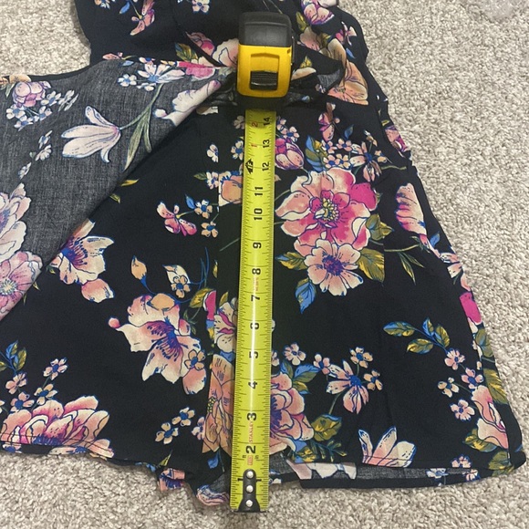 1 LEFT!! Floral Print Off the Shoulder Romper - Picture 13 of 14